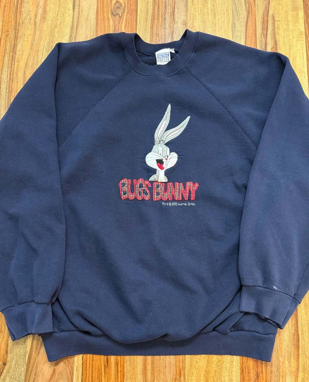 Vintage 1995 Warner Bros Bugs Bunny Embroidered Sweatshirt by Freeze